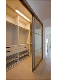Линейная гардеробная комната с дверями купе Вологда